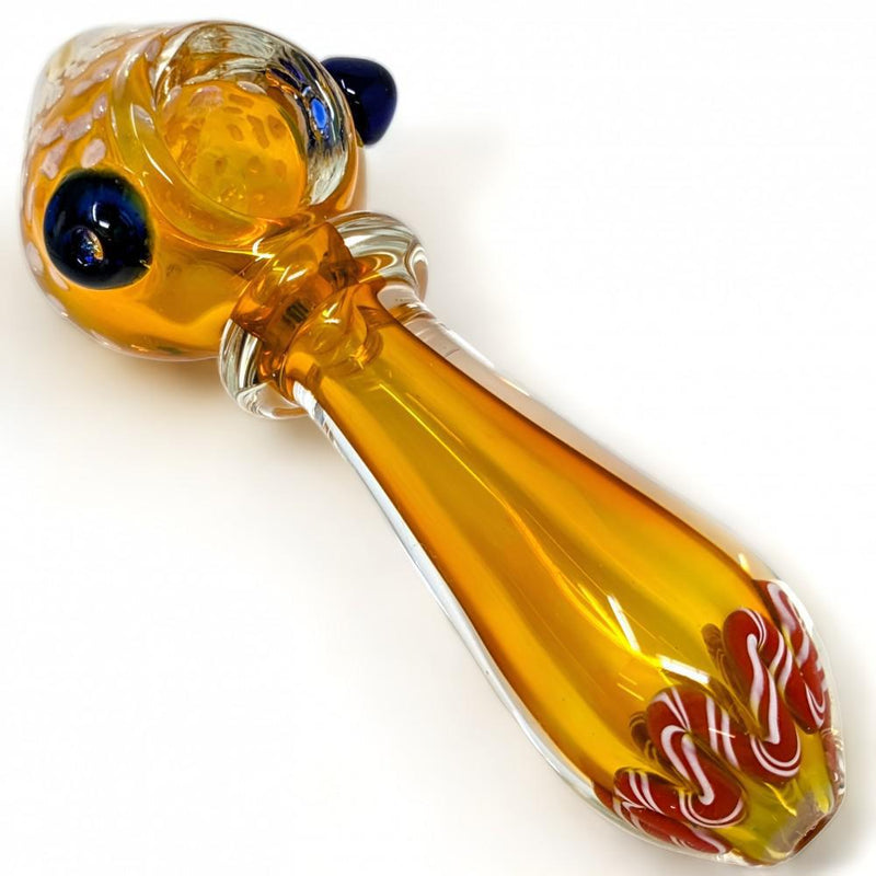 Gold Fumed Ribbon Hand Pipe | YT33 | 4"