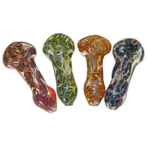 4" Thick Frit Art Hand Pipe