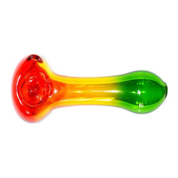 Rasta Colored Glass Hand Pipe