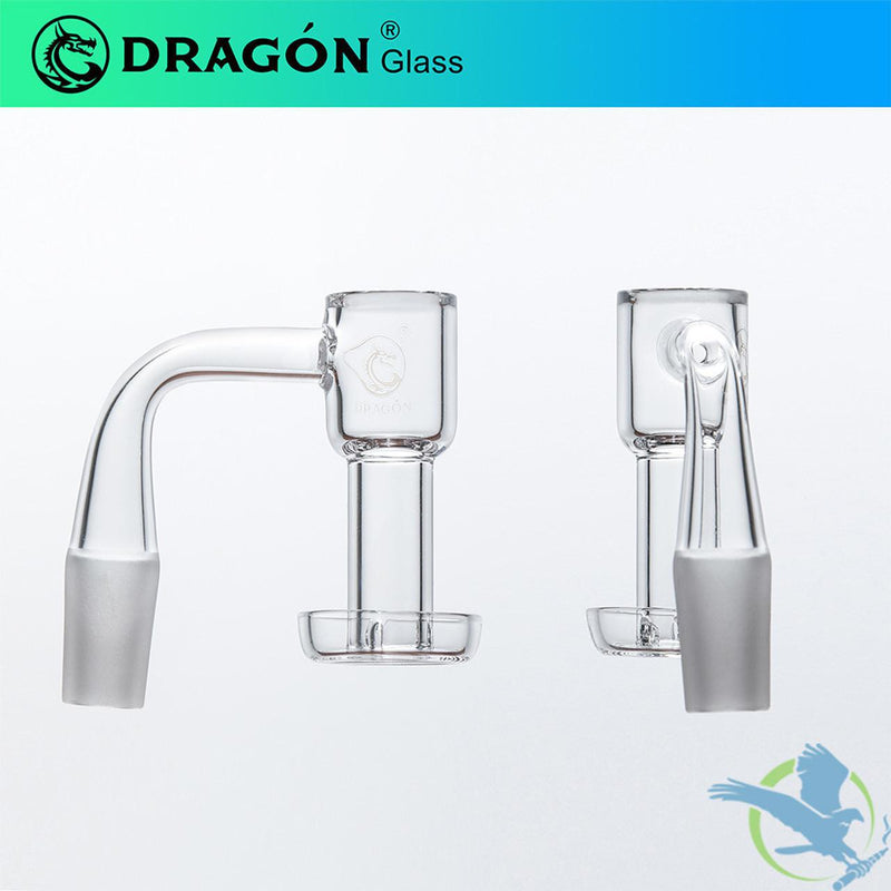Dragon Glass Quartz Banger With Terp Slurper & Frosted Joint - 90 Degree - 14MM Male [DQB-093]