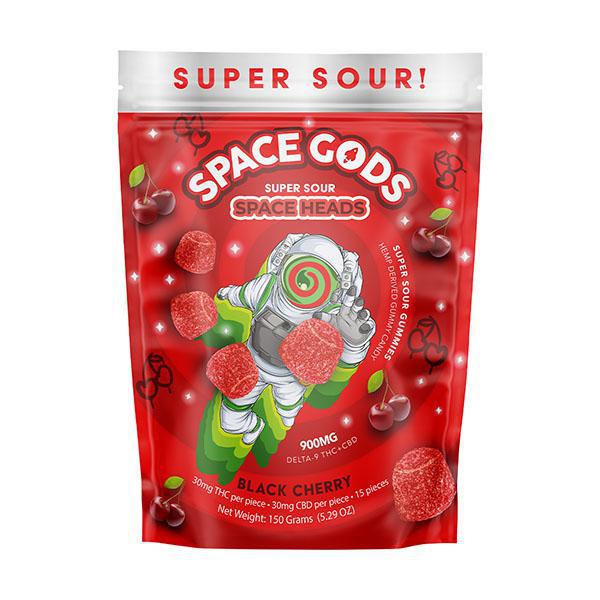 Space Gods Sour Space Heads D9:CBD Gummies