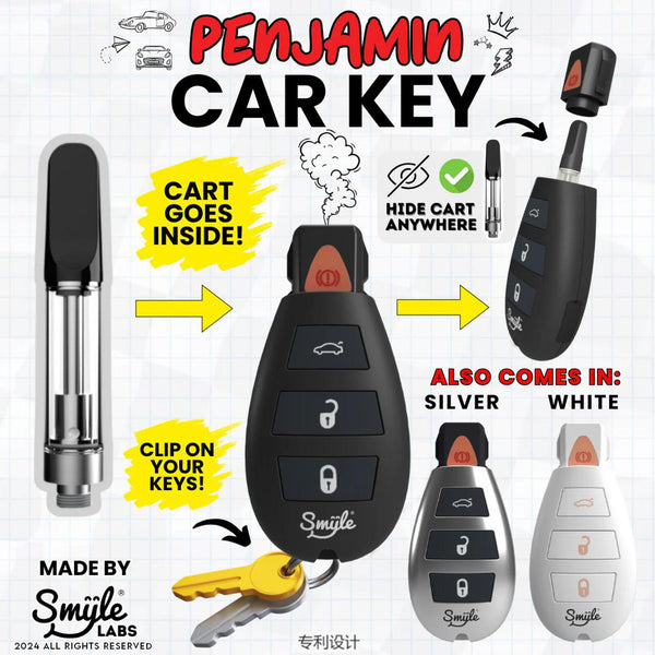 Smyle Penjamin Discreet Car Key Cartridge VV 510 Preheat Mod Battery