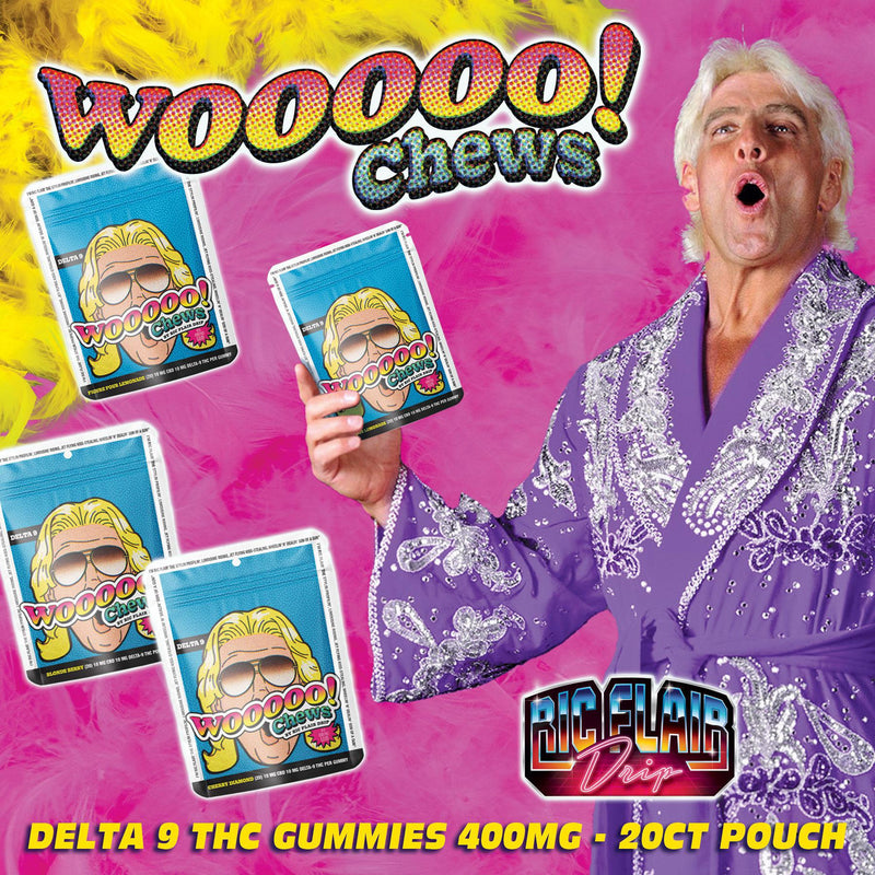 WOOOOO! Chews By RIC FLAIR Drip D9 Gummies 400MG - 20ct Pouch