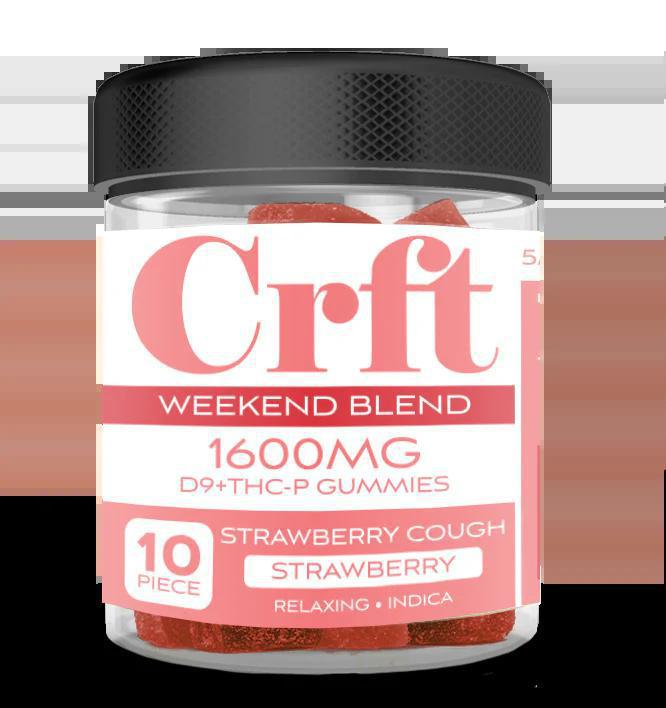 Crft Cultivation Weekend Blend CBD-P Gummies 160mg.