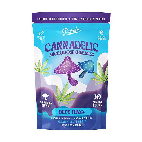 Purple Cannadelic Microdose Gummies | (10ct) 6000mg