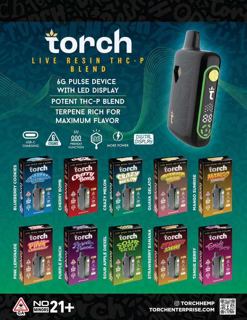 Torch Live Resin CBD-P Blend Disposable 6gm