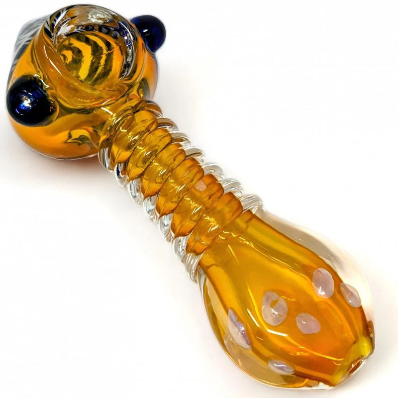 GOLD FUMED SWIRL ART HAND PIPE | YT34 | 4