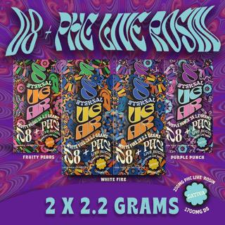 Sugar PHC Live Resin + D8 2.2g Cartridge 2 Pack | 4.4 Gram