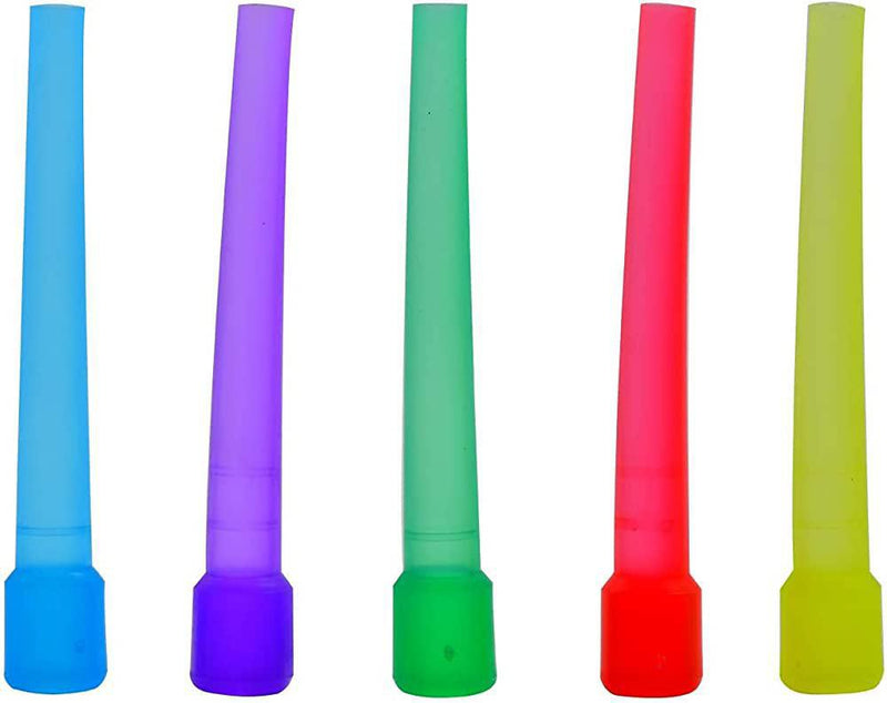 Zebra Chubby Male Hookah Tips - Assorted Colors - Pack of 100
