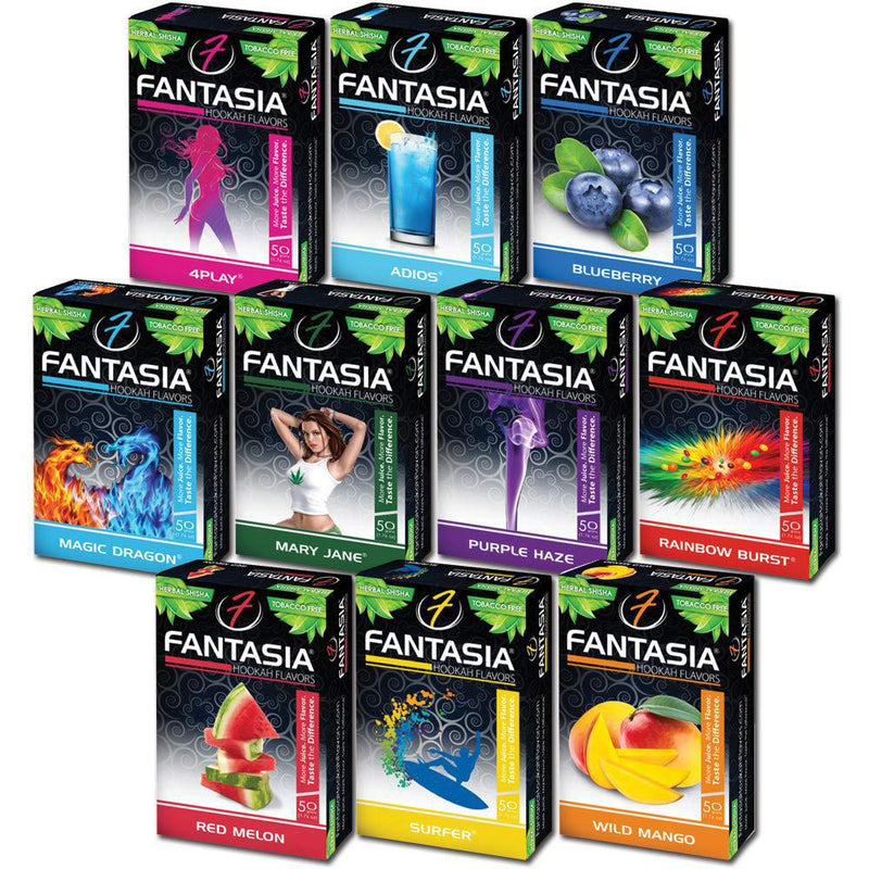 Fantasia Herbal Hookah Shisha Flavors Tobacco & Nicotine Free